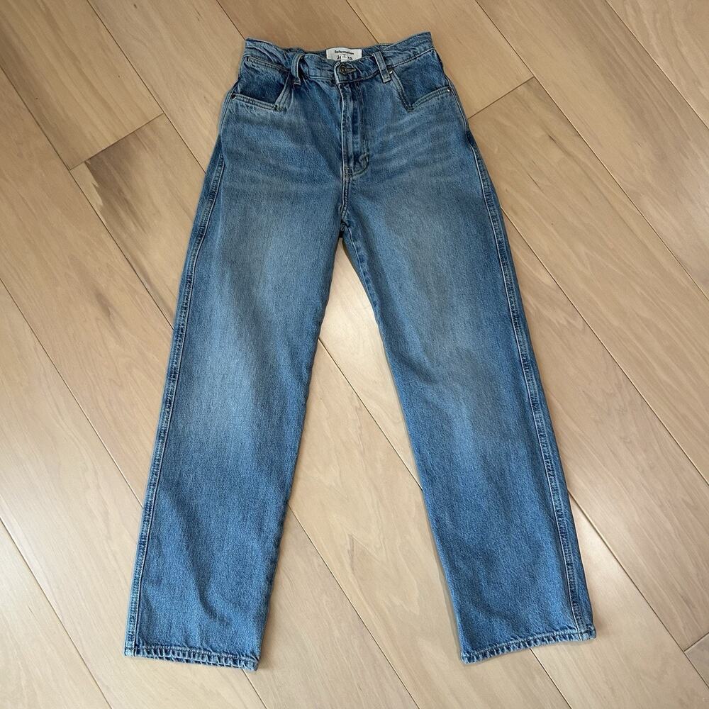 Reformation Cowboy Pointed Pocket High Rise Straight Jeans Women’s 25 **Measured